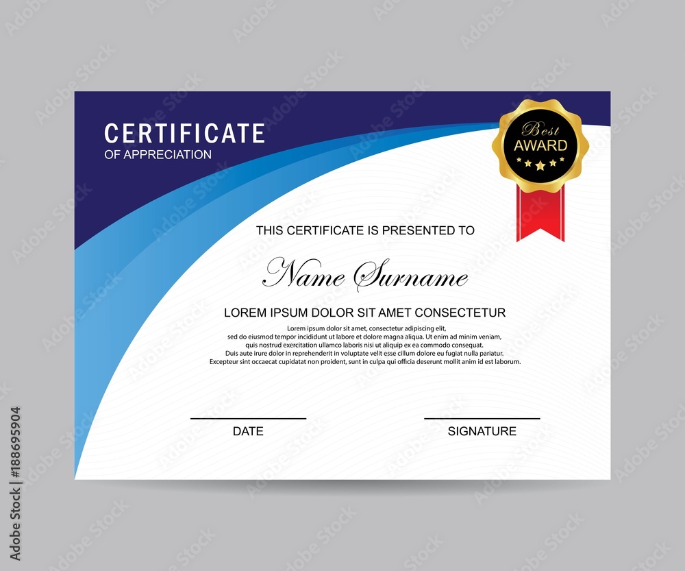 Modern certificate vector Modern certificate vector