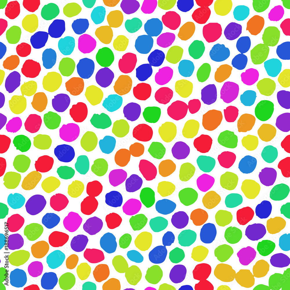 Irregular Dots Rainbow Pattern
