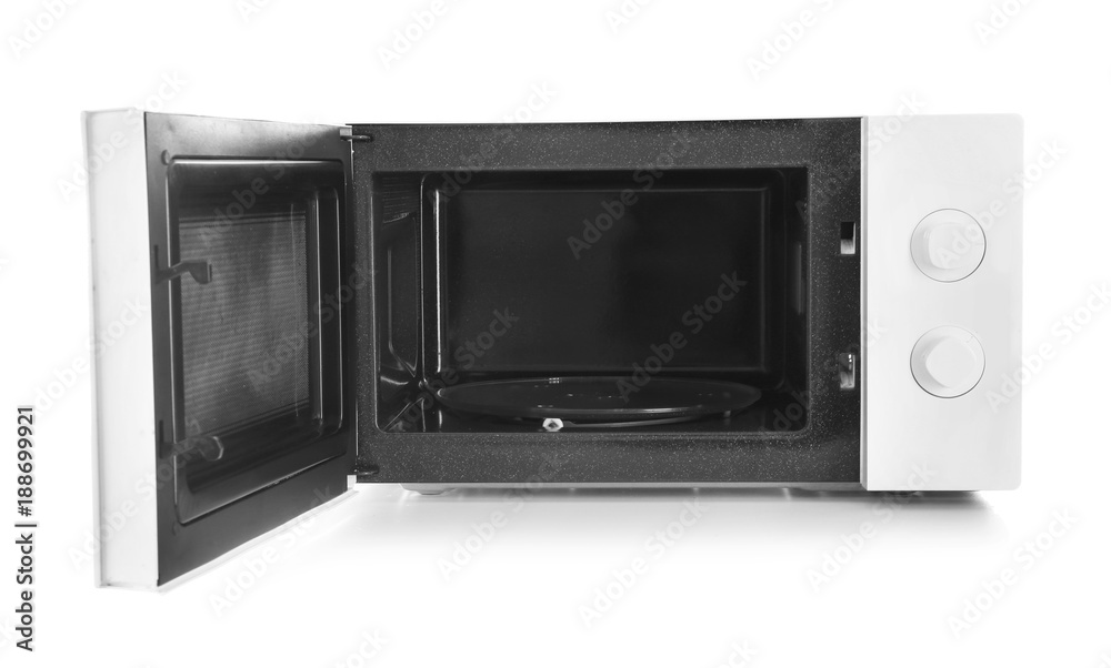 Fototapeta premium Microwave oven on white background