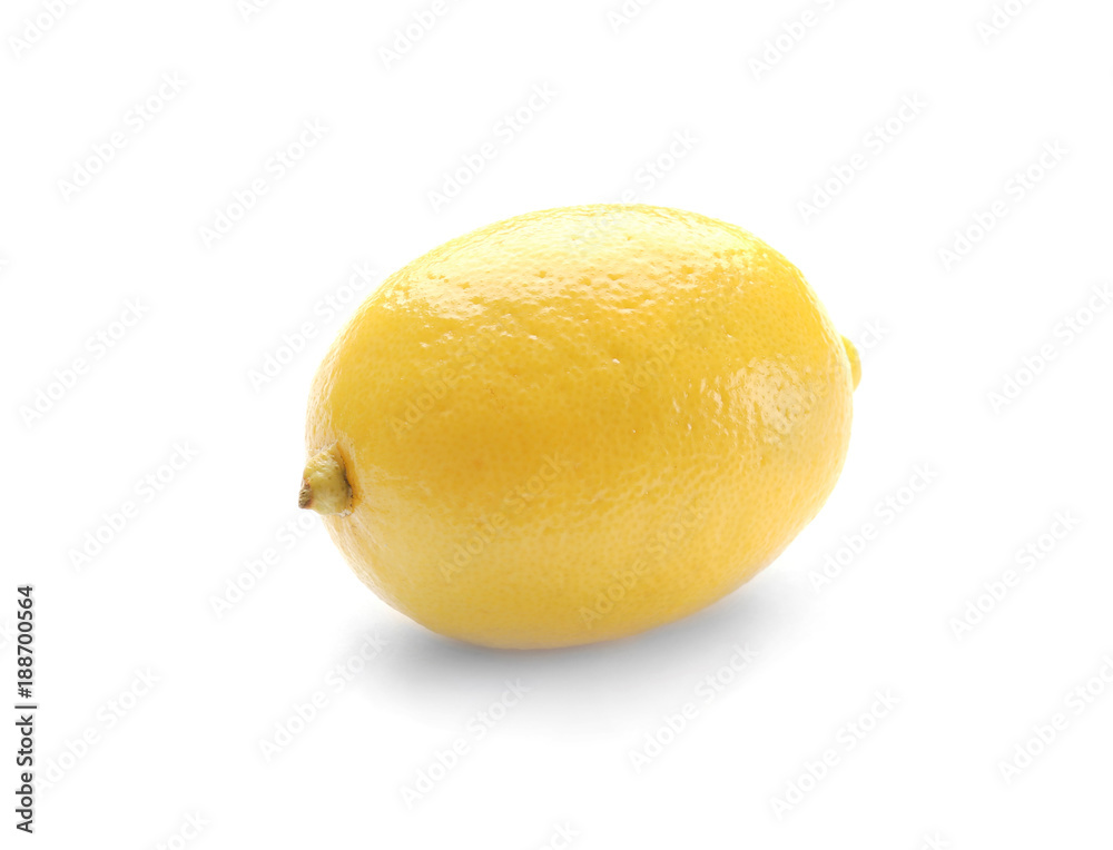 Fresh ripe lemon on white background Fresh ripe lemon on white background