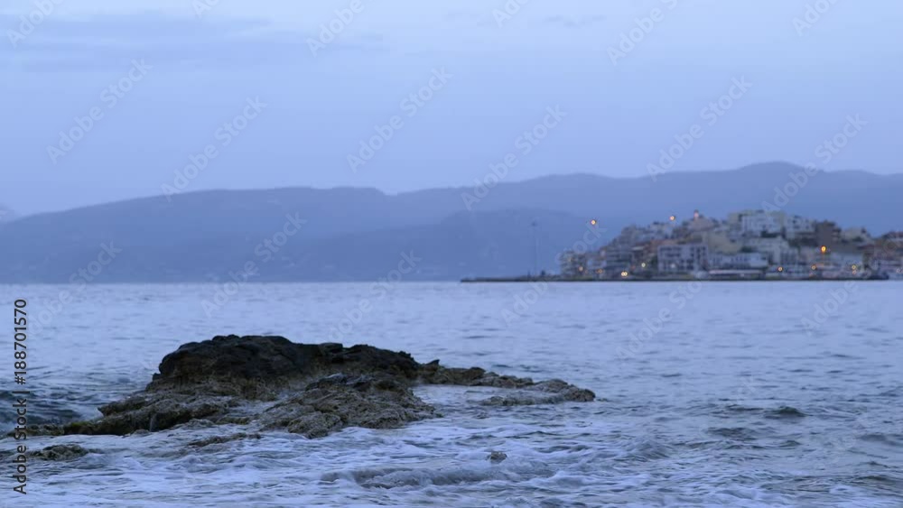 Mirabello Bay, Rocks & Waves; Agio Nikolaos; Agio Nikolaos, Crete, Greece Mirabello Bay, Rocks & Waves; Agio Nikolaos; Agio Nikolaos, Crete, Greece