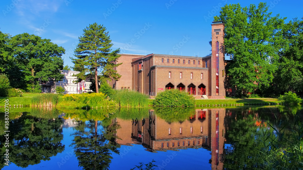 Obraz premium Cottbus Kunstmuseum Dieselkraftwerk - Cottbus art museum, the old power plant in Brandenburg