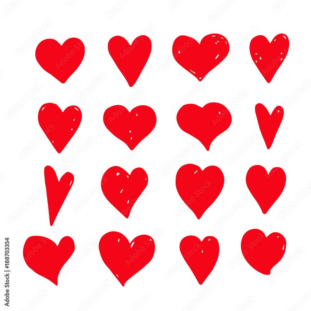 hand draw heart icon hand draw heart icon