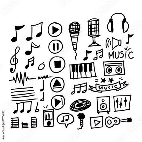 hand draw music icon
