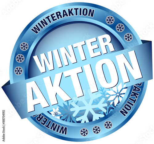 Button Banner "Winteraktion" blau