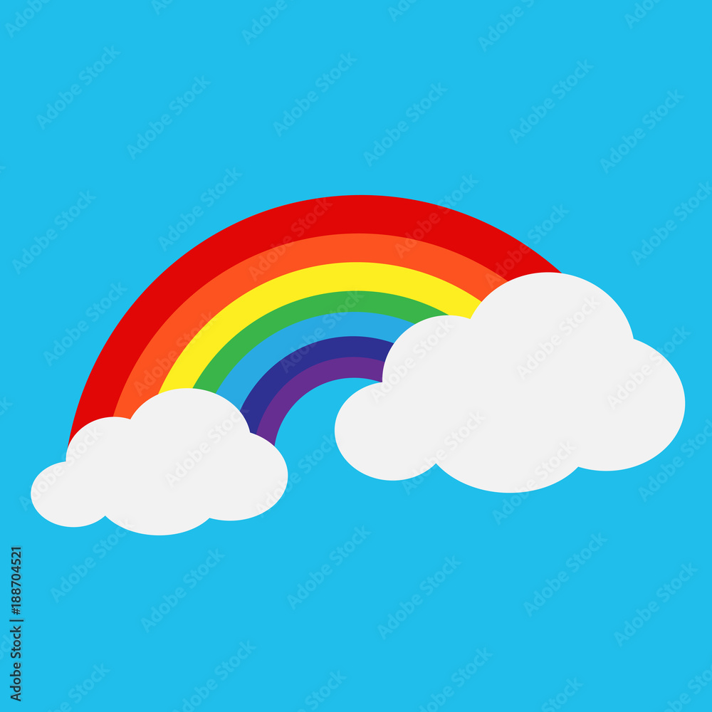 rainbow with cloud icon rainbow with cloud icon