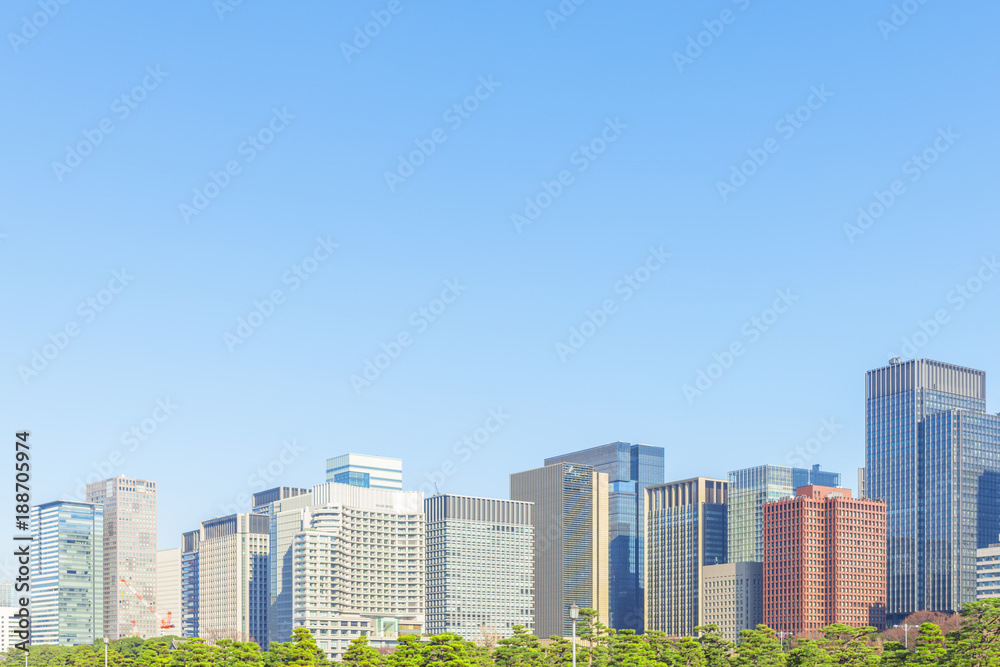 Obraz premium 東京丸の内の高層ビル群
