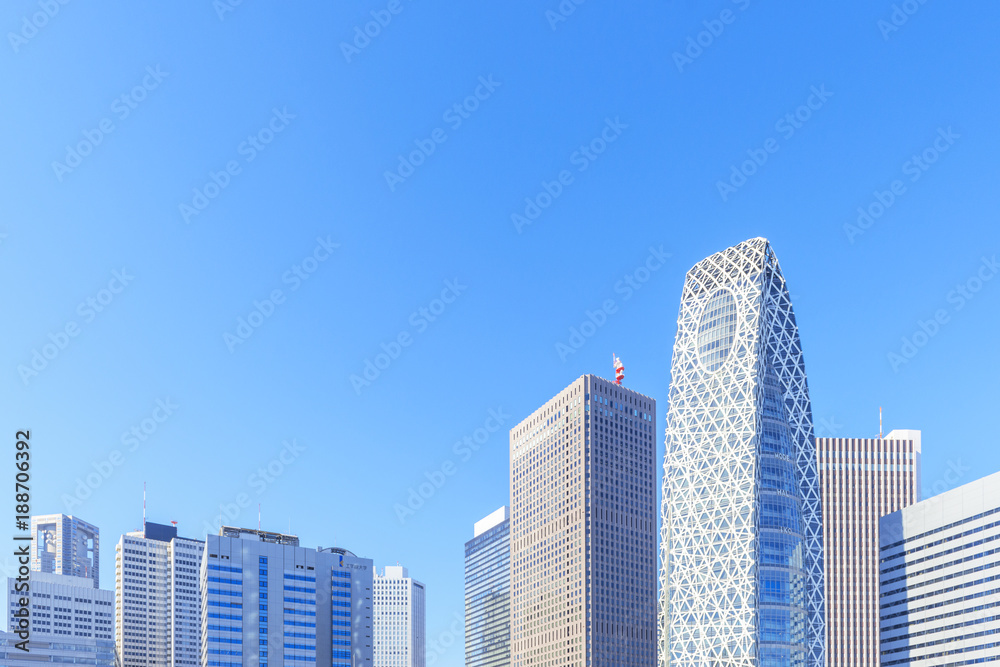 東京新宿の高層ビル群