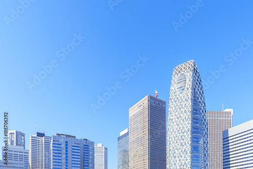 東京新宿の高層ビル群