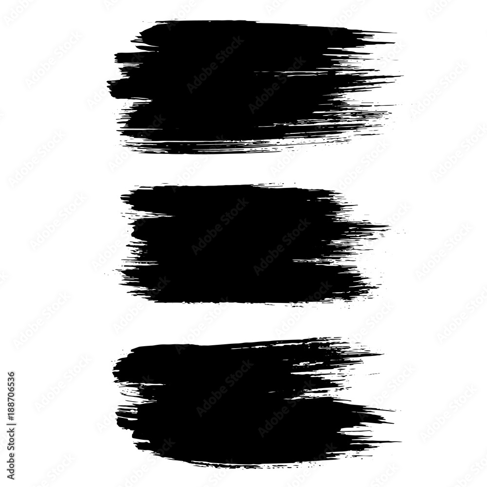 Grunge ink brush strokes set. Freehand black brushes. Handdrawn dry brush black smears. Modern vector illustration. Grunge ink brush strokes set. Freehand black brushes. Handdrawn dry brush black smears. Modern vector illustration.