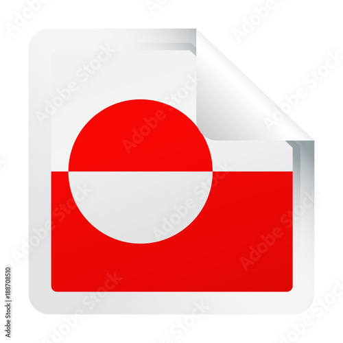 Free Download Greenland Flag Vector Square Corner Paper Icon - GFXLoad