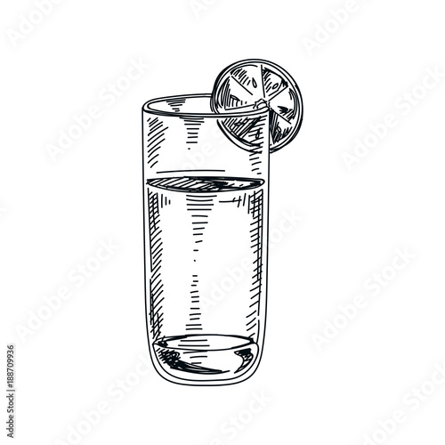 Beautiful vector hand drawn beverage Illustration.  
