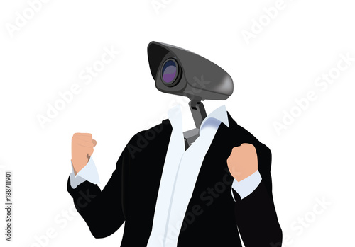 personaggio maschile con videocamera