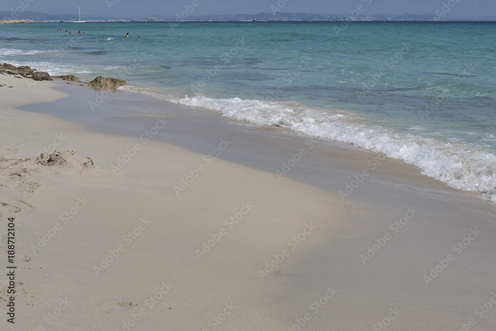 View of Playa Levante in Formentera