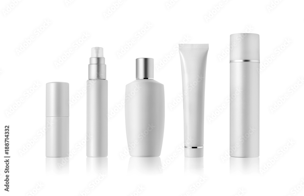 Cosmetic packaging isolated on white Cosmetic packaging isolated on white