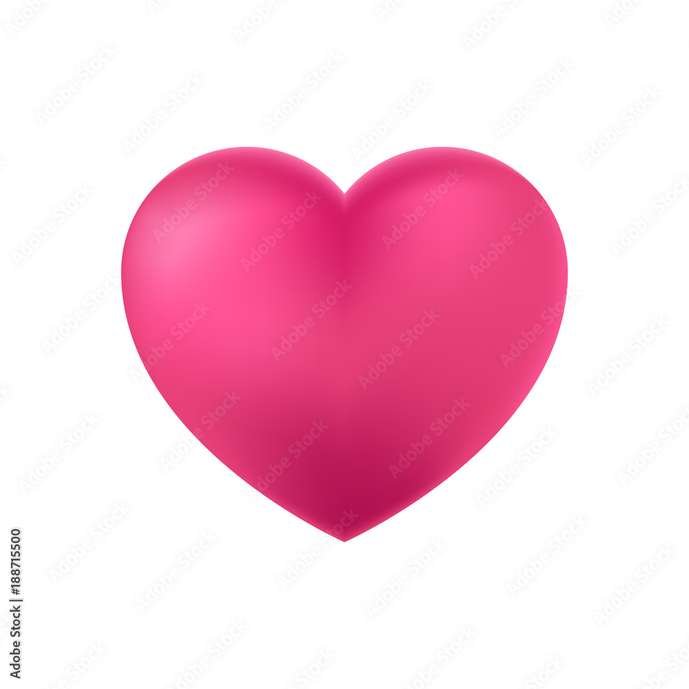 Big Pink Heart in Valentine s Day Concept Vector