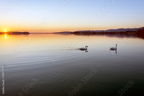 Sunset at Lake Trasimeno
