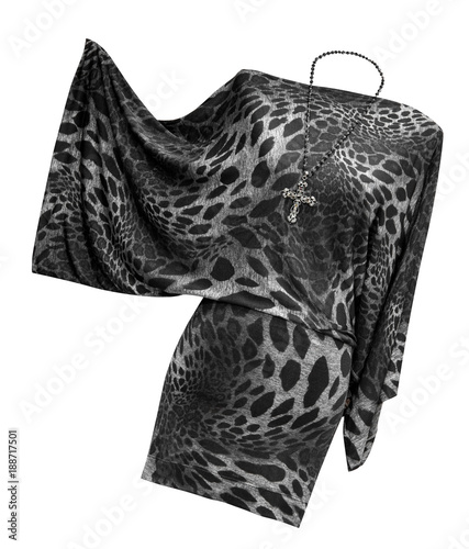 jersy dress, leopard print photo