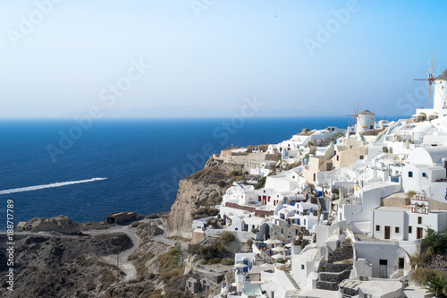 View over Oia in Santorin