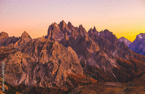 Italian Dolomites sunset