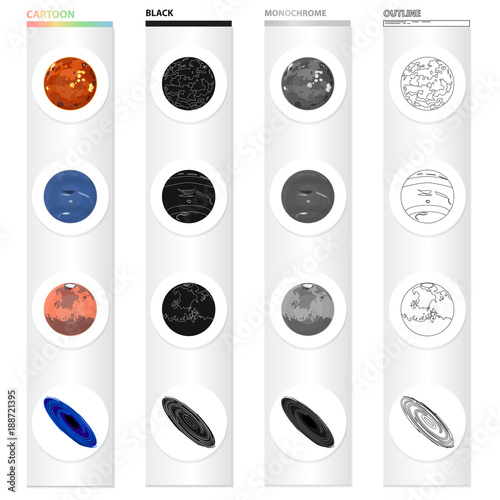 Ecological, crisis, constellation and other web icon in cartoon style. Universe, space, planet icons in set collection.