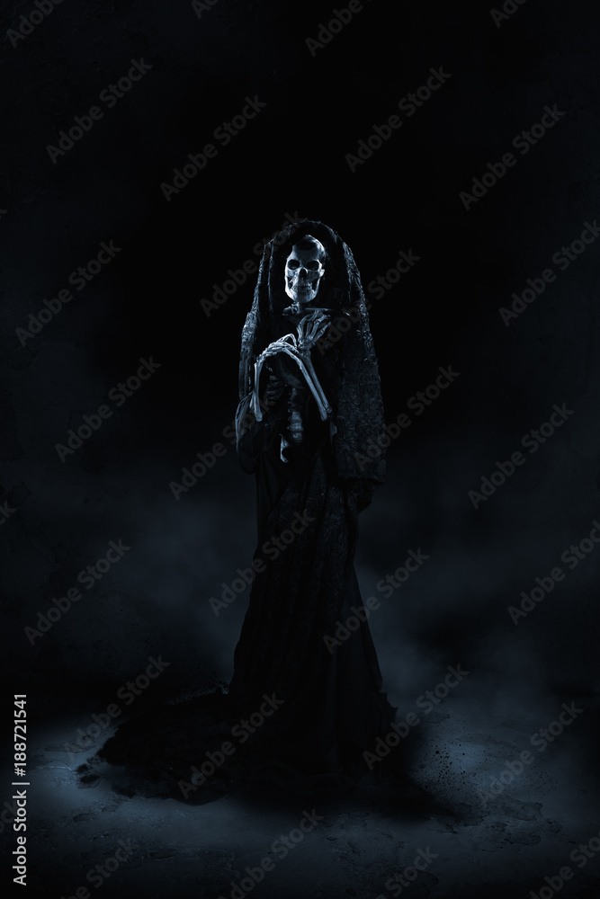 Scary ghost on a dark background Scary ghost on a dark background