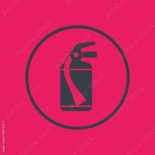 fire extinguisher icon in circle