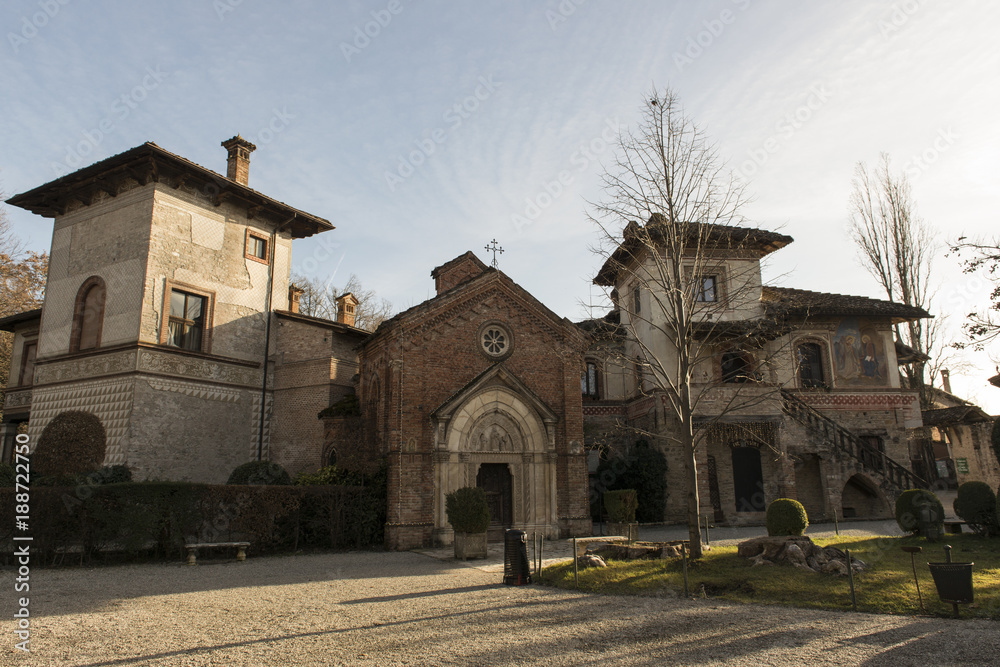 Grazzano Visconti, antiguo pueblo Medieval, Emilia Romagna, Italia