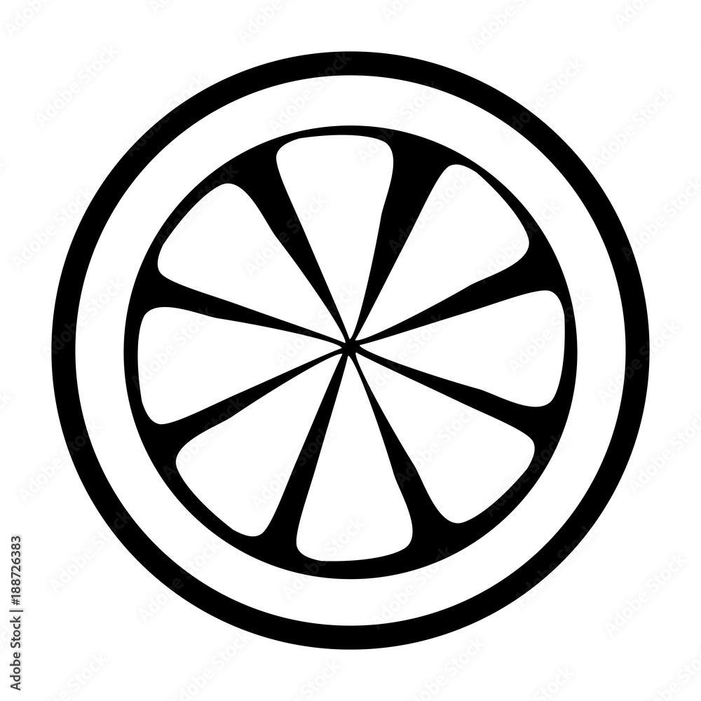 Fototapeta premium lemon slice icon image