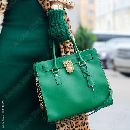 A bag in the hands of a woman