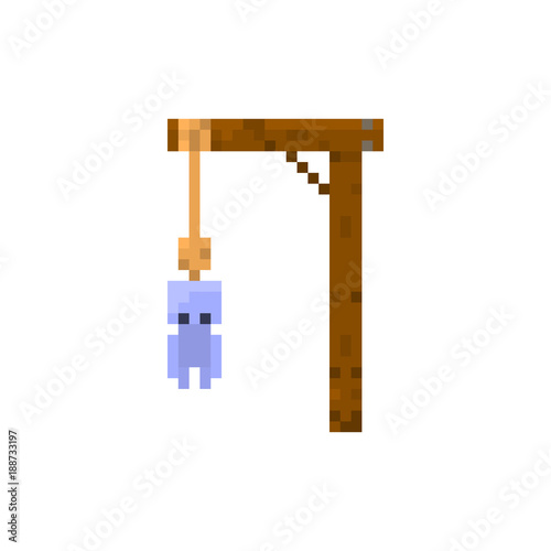 Pixel gallows for games and web sites