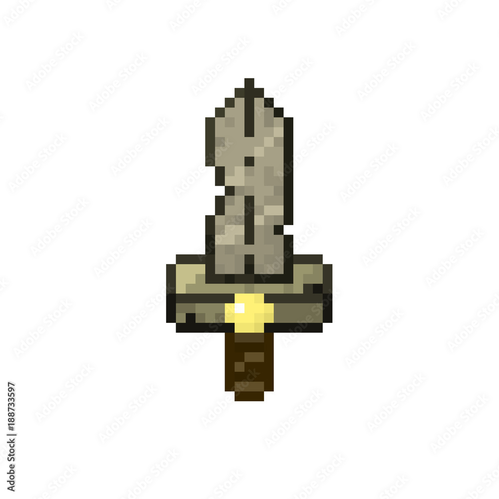Pixel old sword for games and web sites