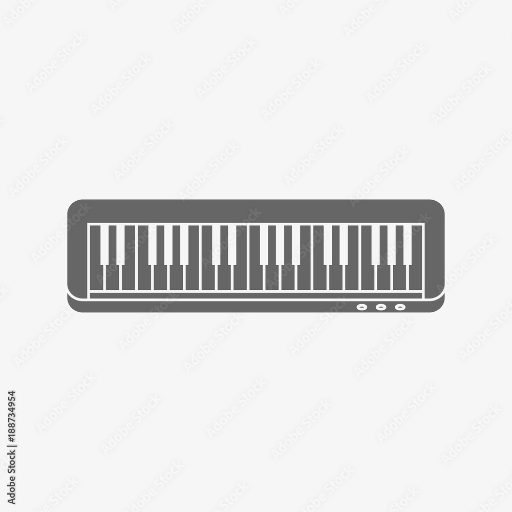 midi keyboard vector icon midi keyboard vector icon