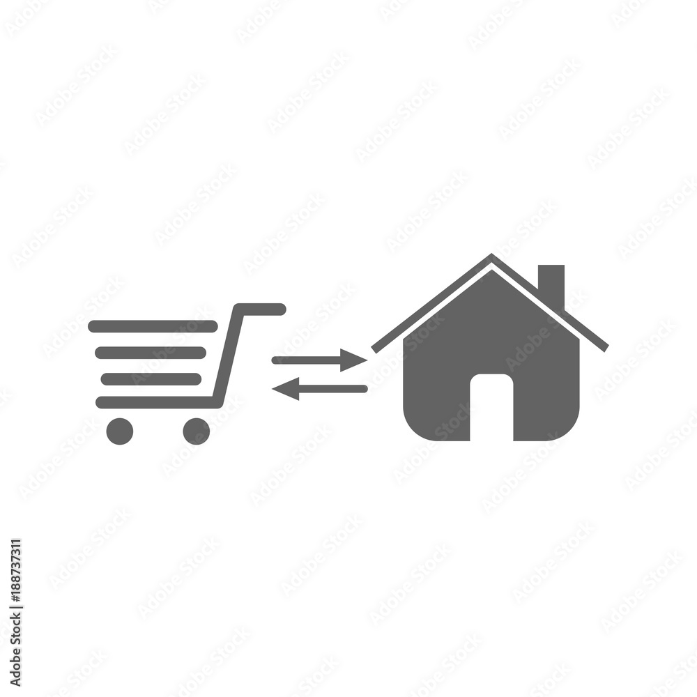 Vector illustration of isolated black and white store icon Vector illustration of isolated black and white store icon
