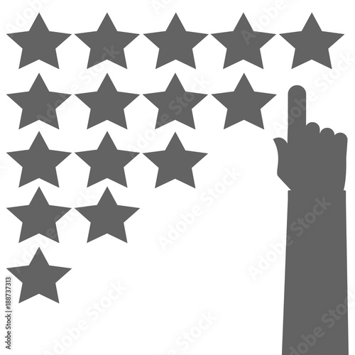5 star rating. Vector illustration eps10. Isolated badge for website or app - stock infographics