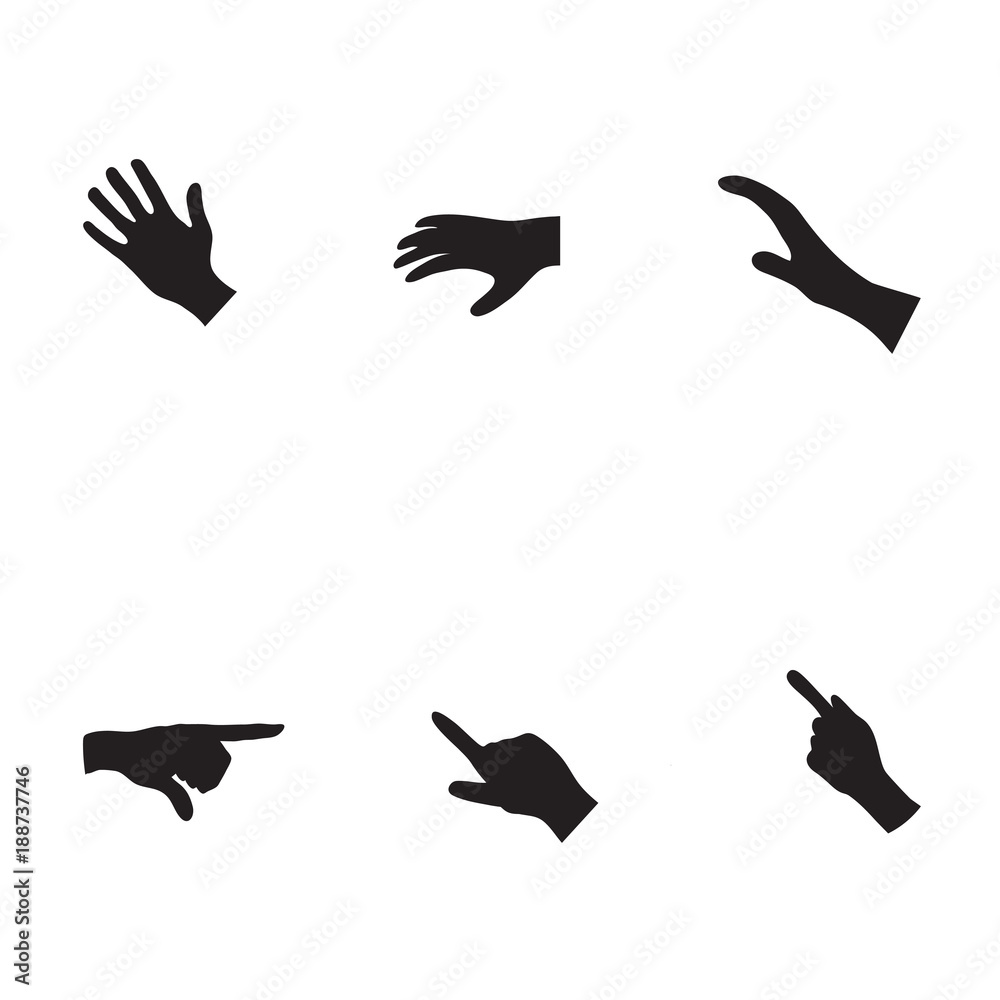 Obraz premium vector file of hand silhouettes