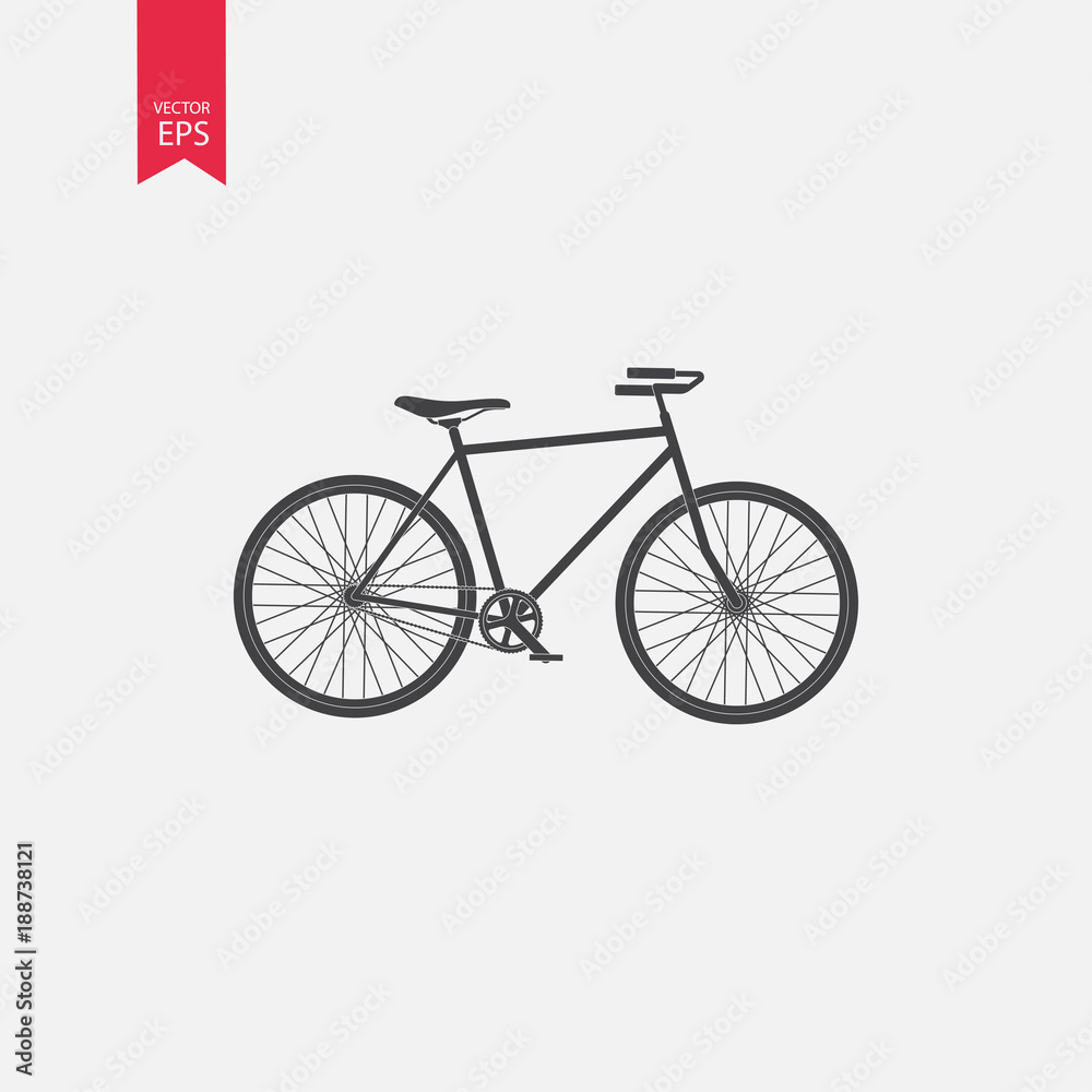 Bicycle. Bike icon vector. Cycling concept. Sign for bicycle path Isolated on white background. Trendy Flat style for graphic design, logo, Web site, social media, UI, mobile app, EPS10 Bicycle. Bike icon vector. Cycling concept. Sign for bicycle path Isolated on white background. Trendy Flat style for graphic design, logo, Web site, social media, UI, mobile app, EPS10