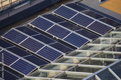 Wall Mural Solar panels roof