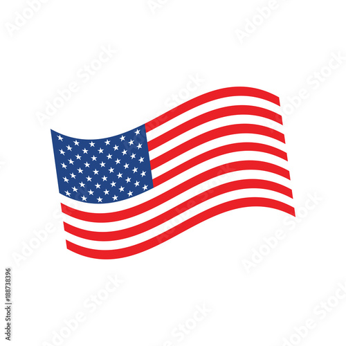 USA flag. official colors and proportion correctly. National United State of America flag. Vector illustration of american flag. EPS10.