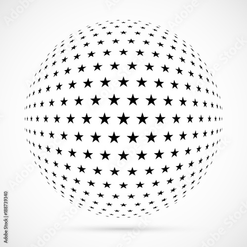White 3D vector halftone sp...