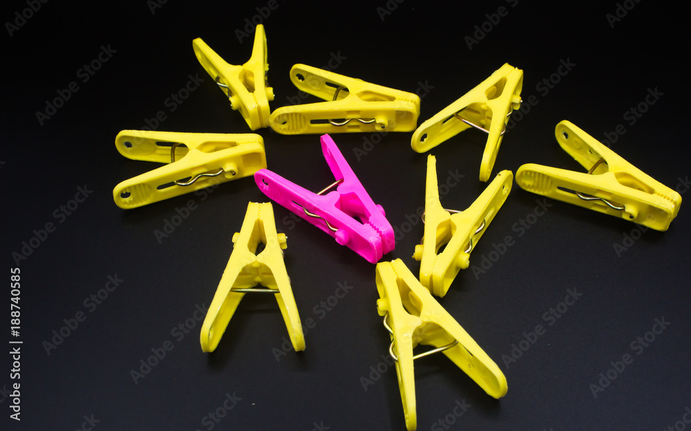 Set of plastic colorful clothespin. Set of plastic colorful clothespin.