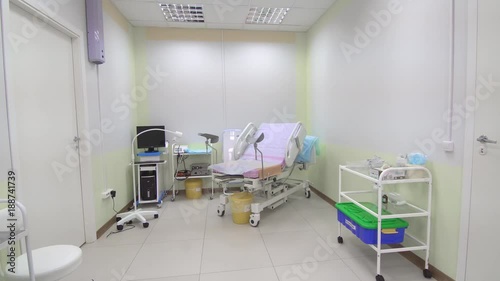 general view of the medical office gynecological chair