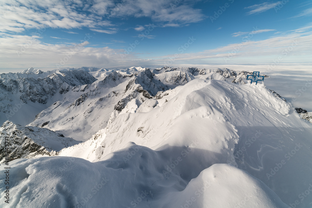 Sunny day in winter snowy Tatra mountains in Slovakia Sunny day in winter snowy Tatra mountains in Slovakia