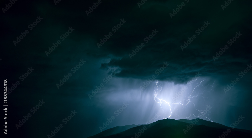 lightning on the mountain Ara in Armenia lightning on the mountain Ara in Armenia