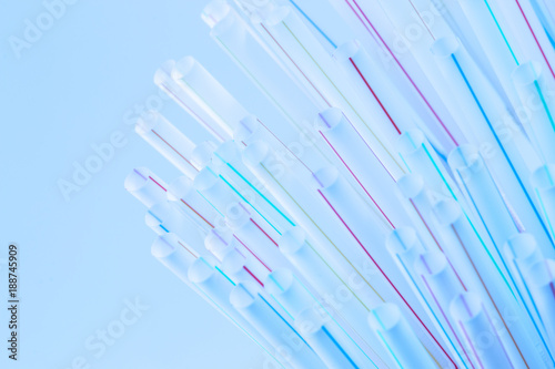 Bunch of drinking straws