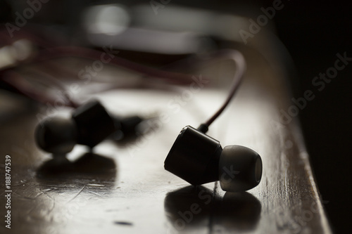 Headphones on desk