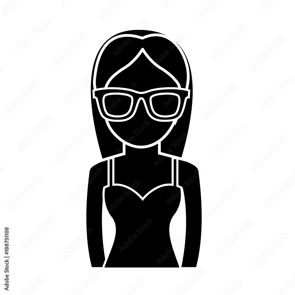 hipster woman icon hipster woman icon