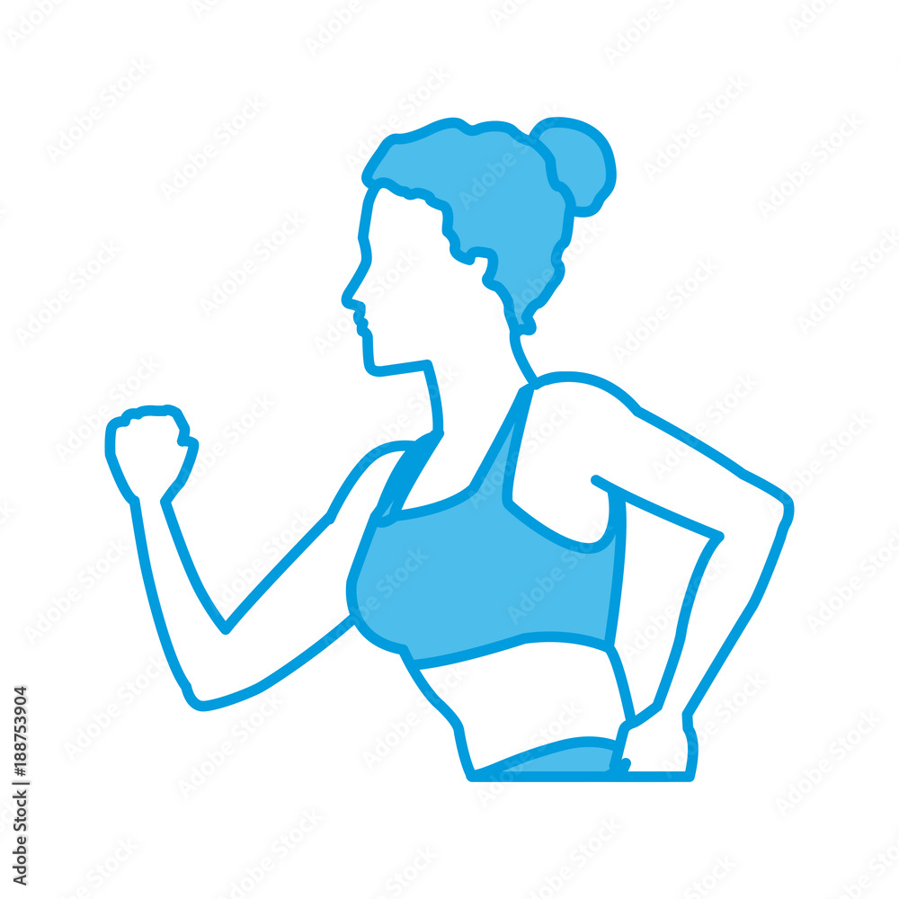 Fitness woman running icon vector illustration graphic design Fitness woman running icon vector illustration graphic design