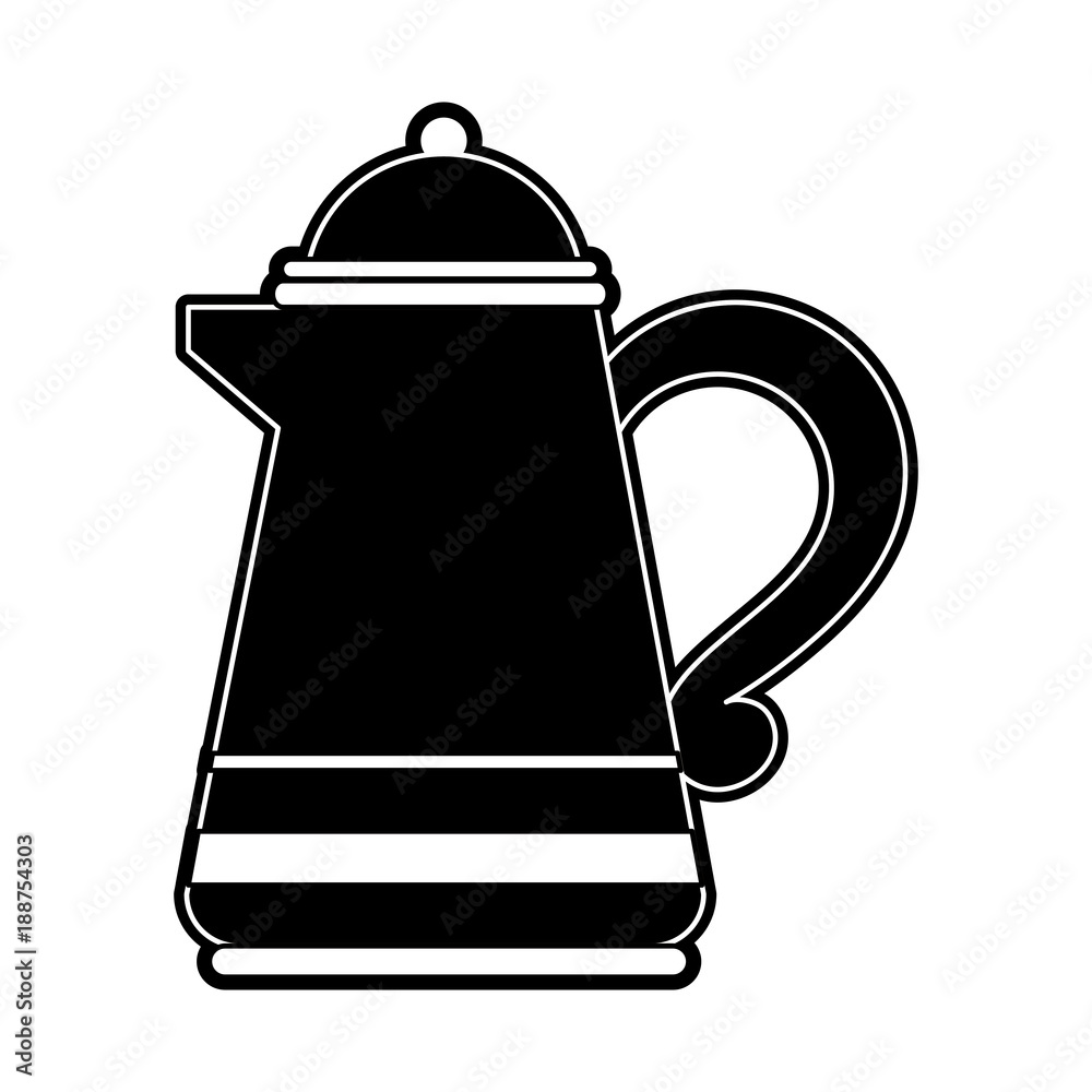 Obraz premium Porcelain kettle isolated icon vector illustration graphic design