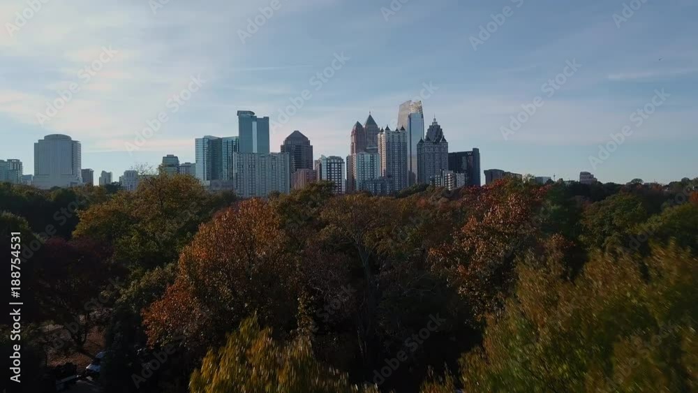 Aerial Views of Atlanta Skyline over Piedmont Park Aerial Views of Atlanta Skyline over Piedmont Park